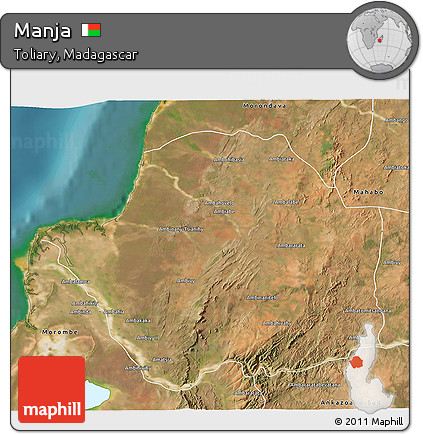 Satellite 3D Map of Manja