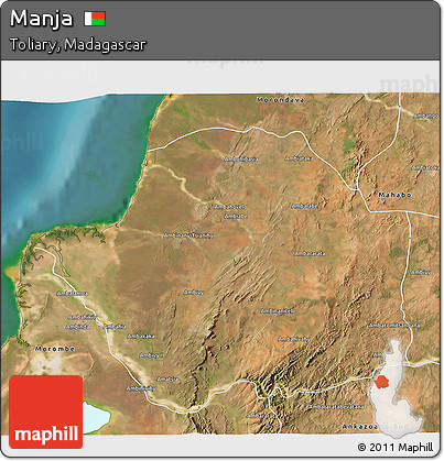 Satellite 3D Map of Manja