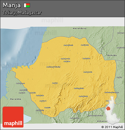 Savanna Style 3D Map of Manja