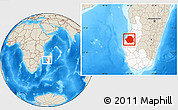 Shaded Relief Location Map of Manja, highlighted parent region