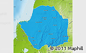 Political Map of Manja, physical outside