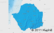 Political Map of Manja, single color outside
