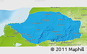 Political Panoramic Map of Manja, physical outside