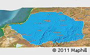 Political Panoramic Map of Manja, satellite outside