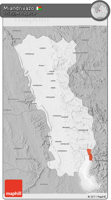 Gray 3D Map of Miandrivazo