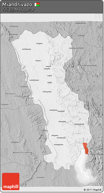 Gray 3D Map of Miandrivazo