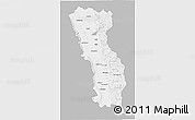 Gray 3D Map of Miandrivazo, single color outside