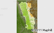 Physical 3D Map of Miandrivazo, darken