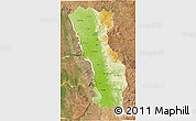 Physical 3D Map of Miandrivazo, satellite outside