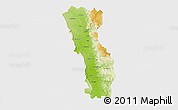 Physical 3D Map of Miandrivazo, single color outside