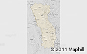 Shaded Relief 3D Map of Miandrivazo, desaturated