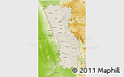 Shaded Relief 3D Map of Miandrivazo, physical outside
