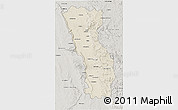 Shaded Relief 3D Map of Miandrivazo, semi-desaturated
