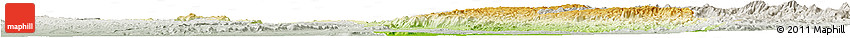 Physical Horizon Map of Miandrivazo, lighten, semi-desaturated