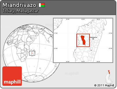 Blank Location Map of Miandrivazo