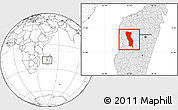 Blank Location Map of Miandrivazo, highlighted country