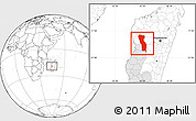 Blank Location Map of Miandrivazo, highlighted parent region