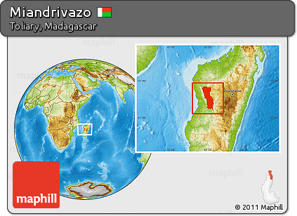 Physical Location Map of Miandrivazo