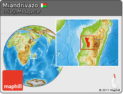 Physical Location Map of Miandrivazo