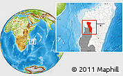 Physical Location Map of Miandrivazo, highlighted country, highlighted parent region