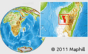 Physical Location Map of Miandrivazo, highlighted parent region