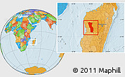Political Location Map of Miandrivazo