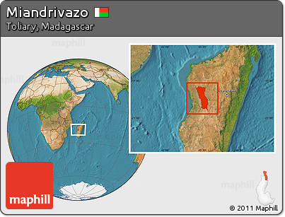 Satellite Location Map of Miandrivazo