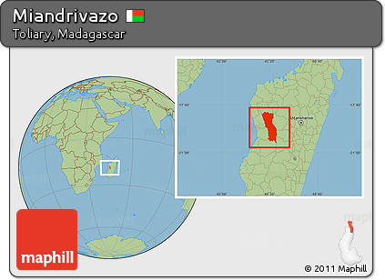 Savanna Style Location Map of Miandrivazo