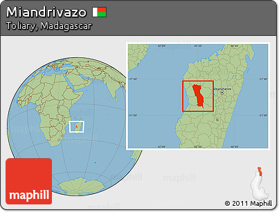 Savanna Style Location Map of Miandrivazo