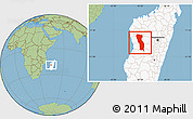 Savanna Style Location Map of Miandrivazo, highlighted country