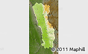Physical Map of Miandrivazo, darken