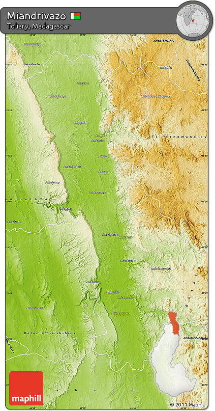 Physical Map of Miandrivazo