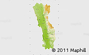 Physical Map of Miandrivazo, single color outside