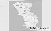 Gray Panoramic Map of Miandrivazo, single color outside