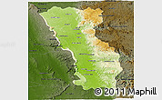 Physical Panoramic Map of Miandrivazo, darken
