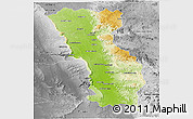 Physical Panoramic Map of Miandrivazo, desaturated