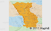Political Panoramic Map of Miandrivazo, lighten