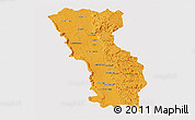 Political Panoramic Map of Miandrivazo, single color outside