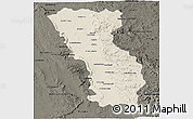 Shaded Relief Panoramic Map of Miandrivazo, darken