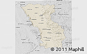 Shaded Relief Panoramic Map of Miandrivazo, desaturated