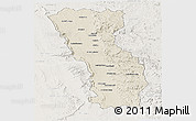 Shaded Relief Panoramic Map of Miandrivazo, lighten