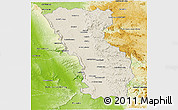 Shaded Relief Panoramic Map of Miandrivazo, physical outside