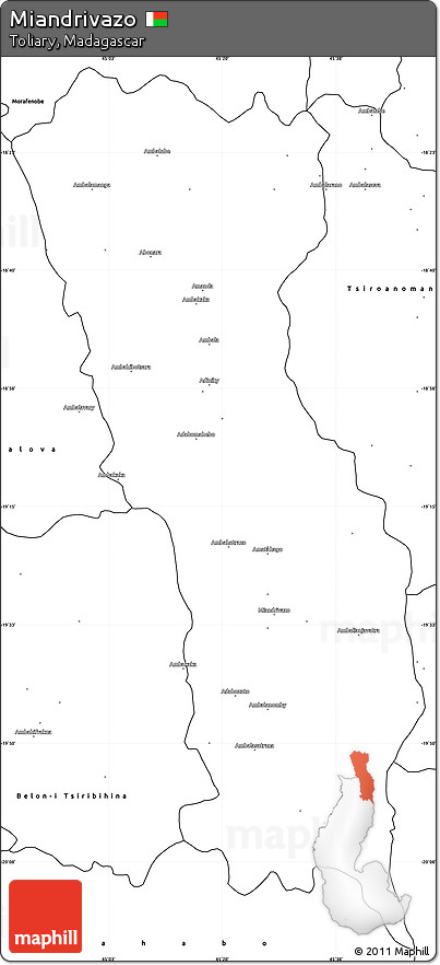 Blank Simple Map of Miandrivazo
