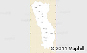 Classic Style Simple Map of Miandrivazo, single color outside