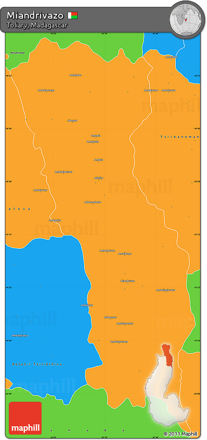 Political Simple Map of Miandrivazo