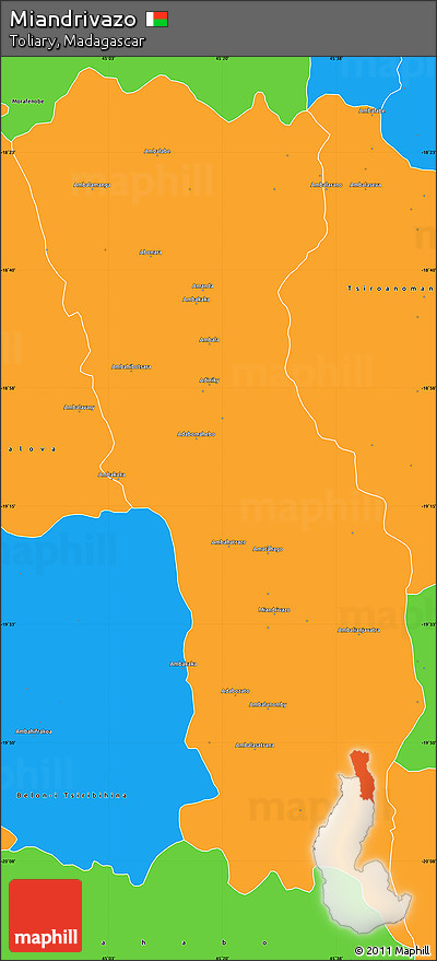 Political Simple Map of Miandrivazo