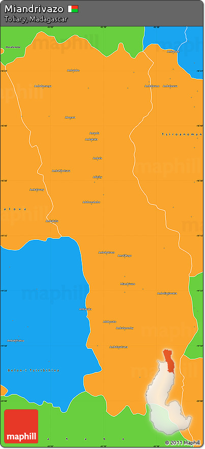 Political Simple Map of Miandrivazo