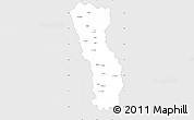 Silver Style Simple Map of Miandrivazo, single color outside