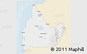 Classic Style 3D Map of Morombe, single color outside