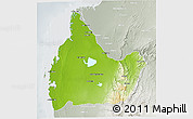 Physical 3D Map of Morombe, lighten, semi-desaturated